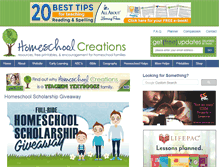 Tablet Screenshot of homeschoolcreations.net